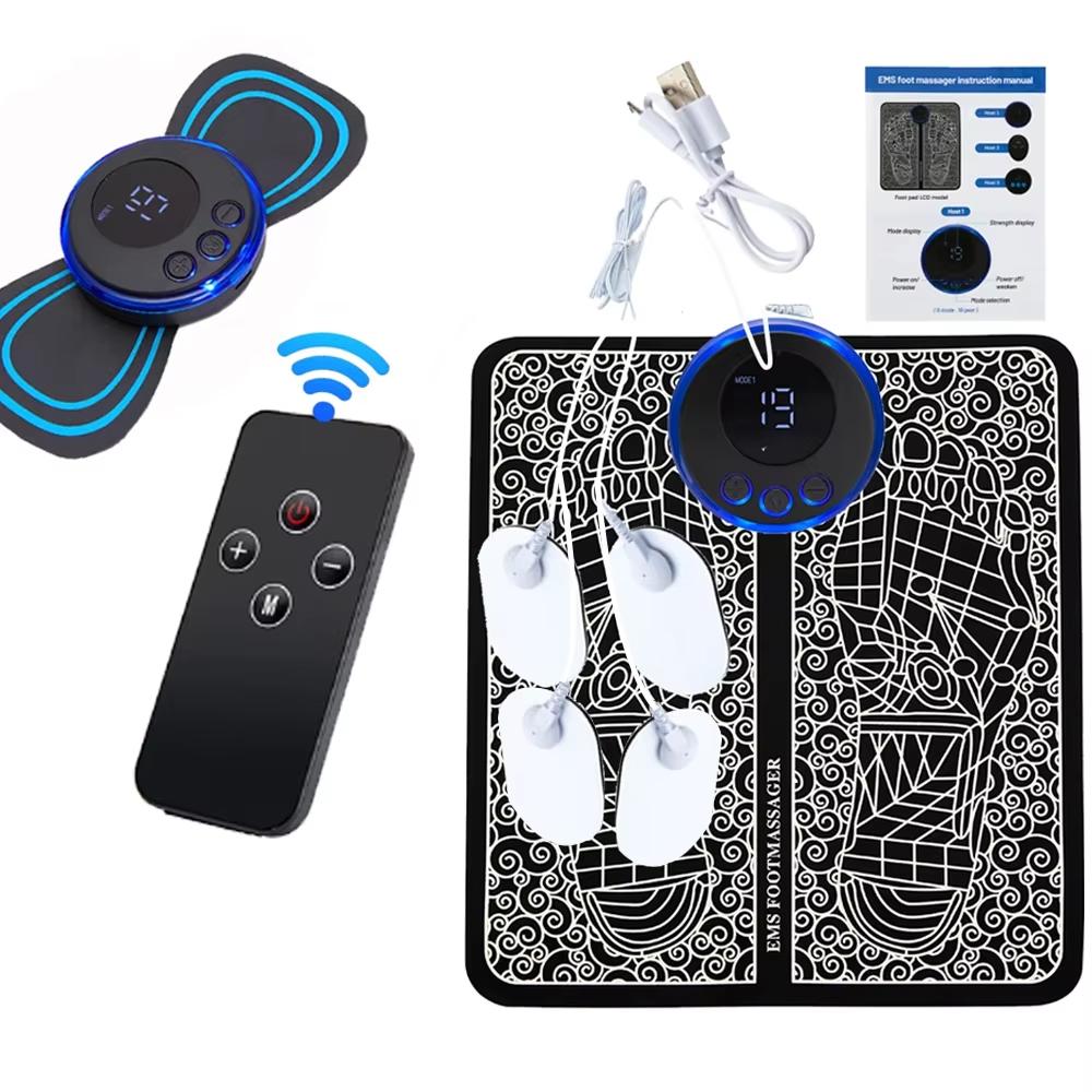 Electric EMS Foot Massager Accessories Pulse Muscle Stimulator Foldable Foot Massage Pad Relief Pain Relax,Support Dropshipping