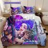 Fantasy Warriors Emblem Bedding (1 * duvet cover + 2 * pillowcase, without core) 2D Flat Duvet cover and pillowcase Soft and comfortable Bedding set