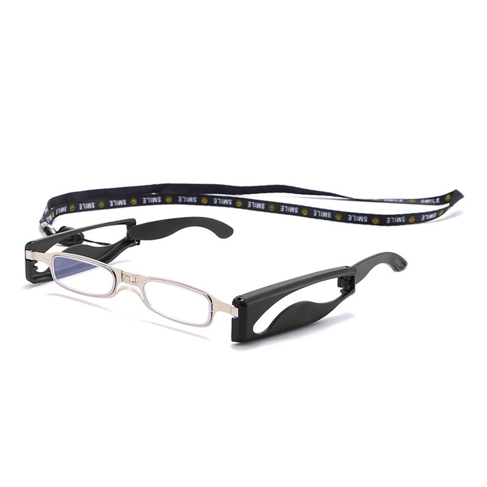 Blue Ray Blocking Anti-Blue Light Reading Glasses 360 Degree Rotating With Neck Strap Hyperopia Glasses Eye Protection