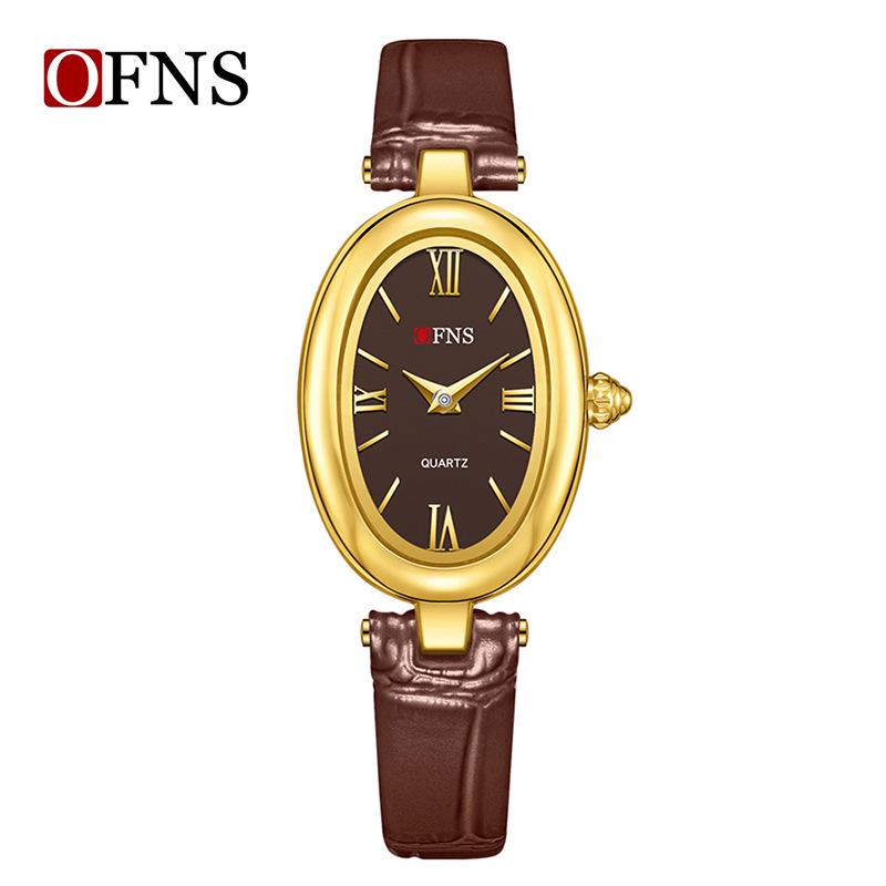 

OFNS Women s Vintage Oval Waterproof Quartz Watch - French Minimalist Fashion Hot Seller