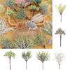 6PCS/Bundle DIY Christmas Xmas Ornament Simulation Plants Artificial Flowers Faux Grass Pine