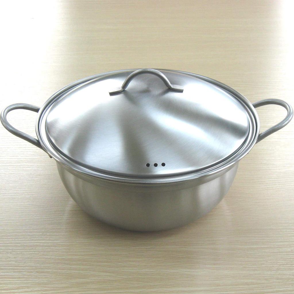 Nagao Stainless Steel Tabletop Made In Japan Tsubame-Sanjo IH-Compatible Pot, 24cm, YOSENABE,