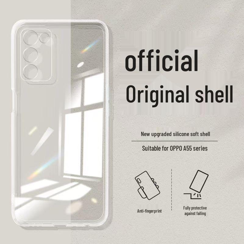 OPPO A55 Solid Color Liquid Case: Full Coverage, Drop Protection, Soft Edge