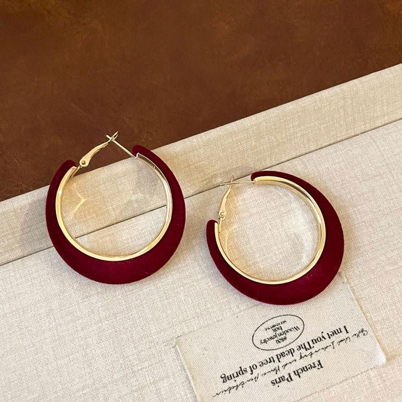 Silberne Nadel Tropfenöl Rote Perlen Ohrstecker - Eleganter & Vielseitiger Schmuck für Damen