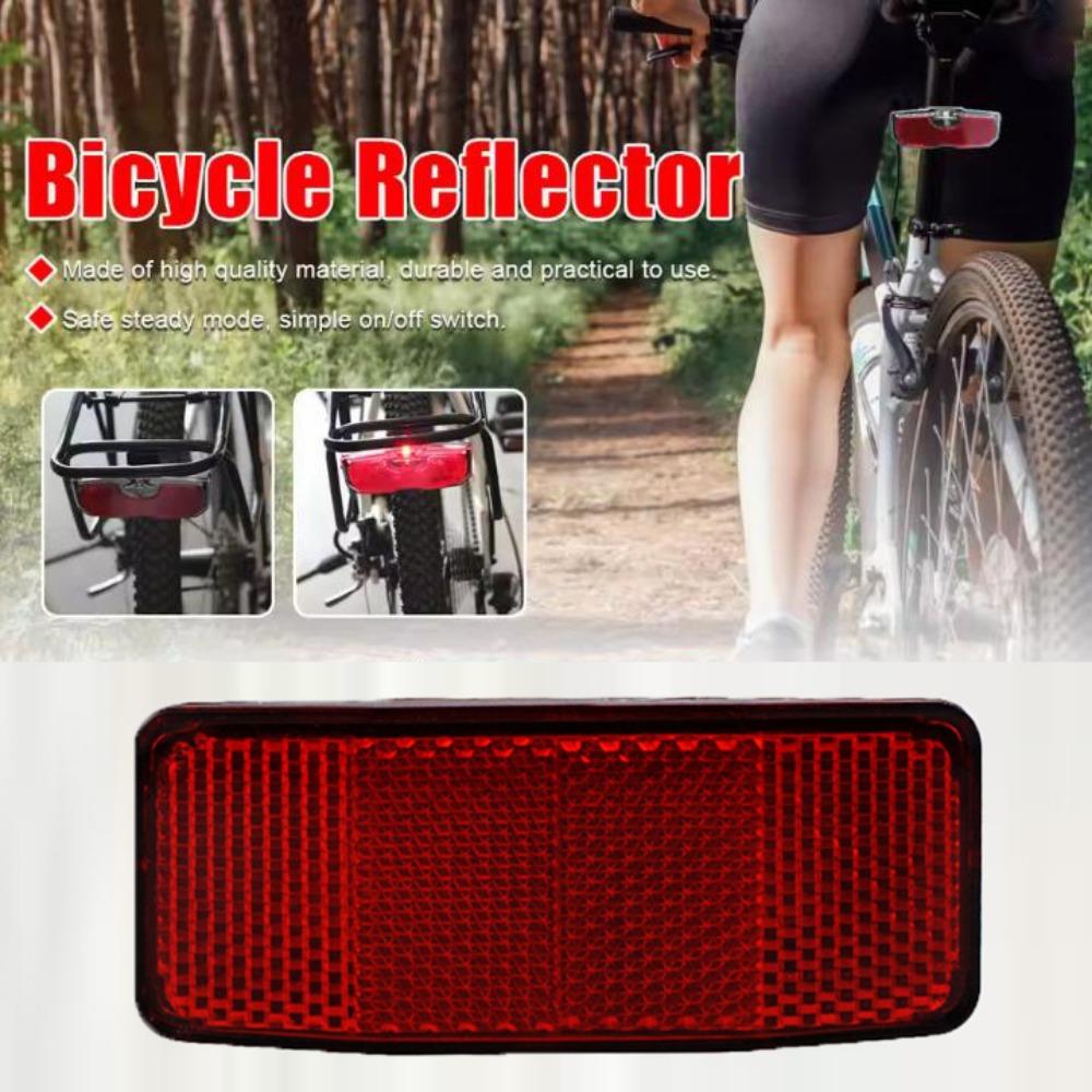 Red Bike Rear Reflector Taillight Plastic Battery Powered Rear Taillight