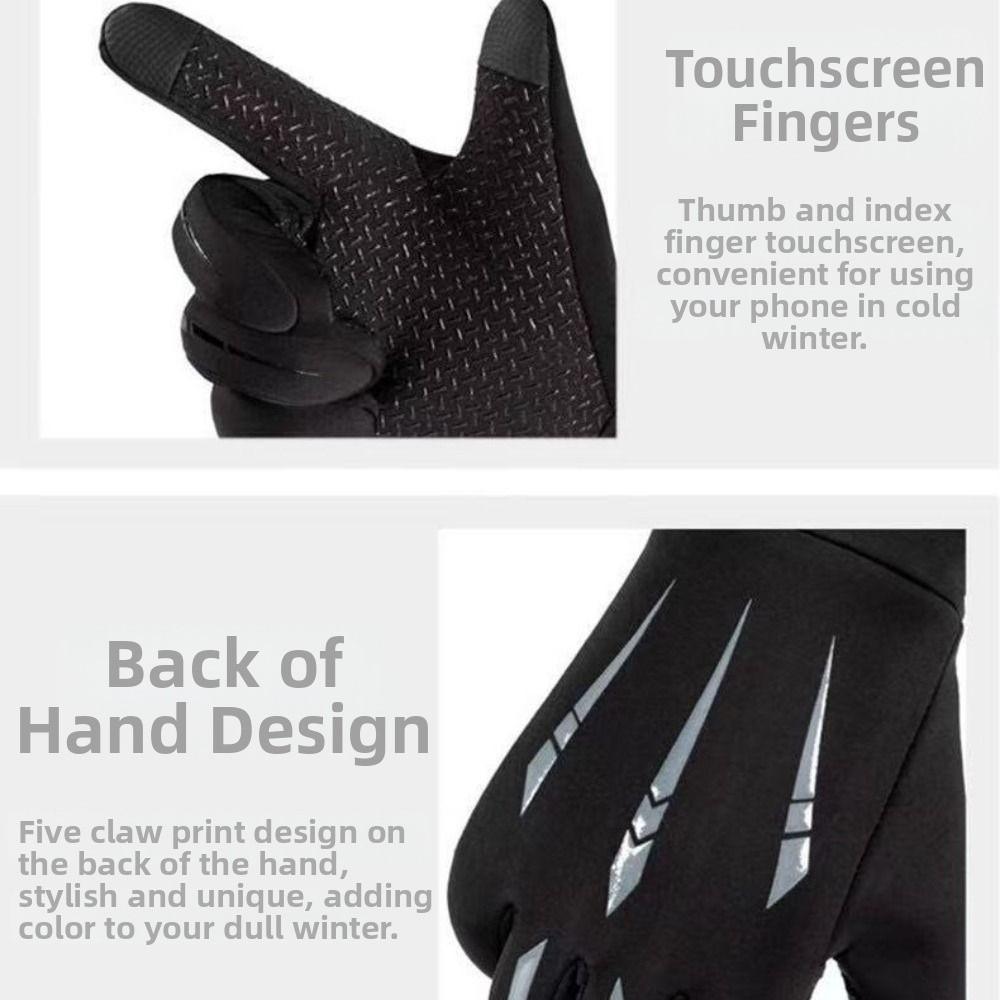 Warm Full Finger Gloves Waterproof TouchScreen Mittens Winter Cycling Gloves  Motorcycle Riding