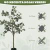 Decorative Artificial Plant 120 cm Synthetic Eucalyptus with 230 Leaves in Pot for Indoor Green