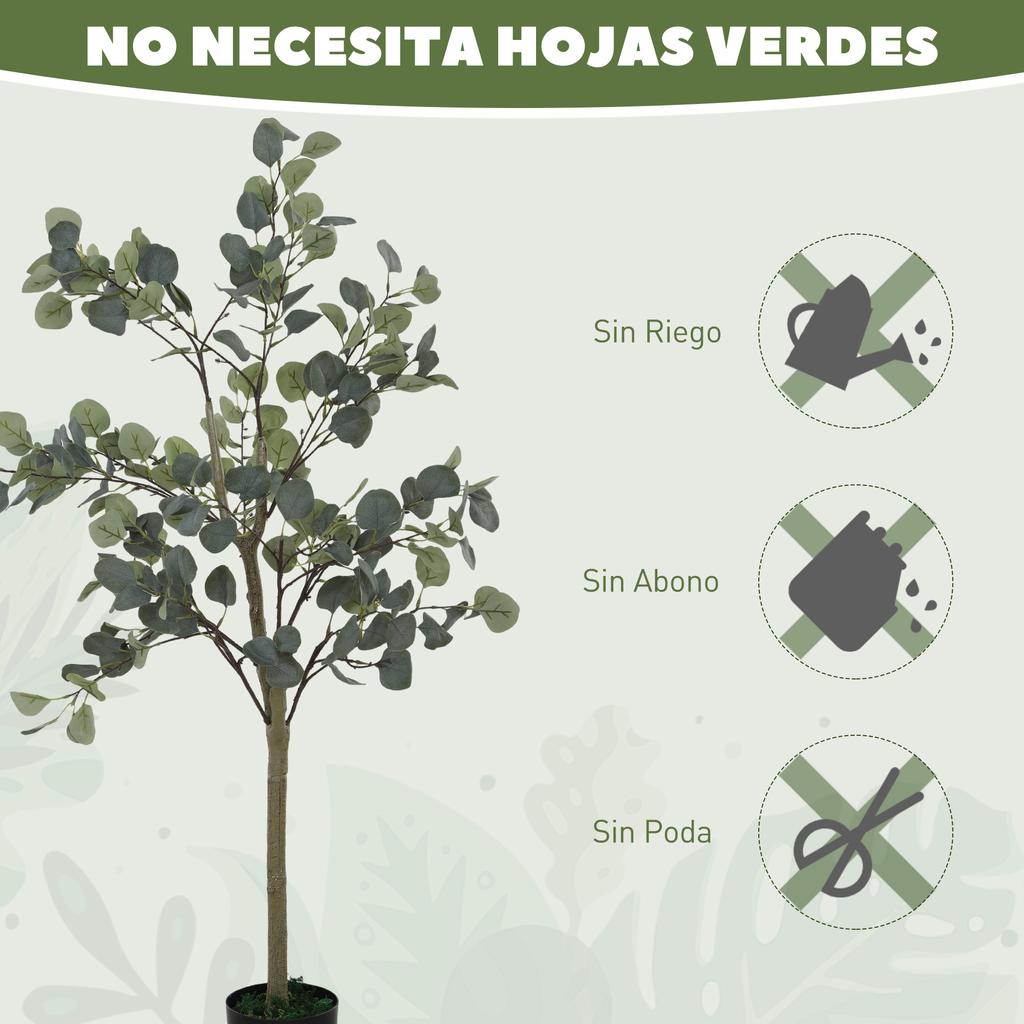 Decorative Artificial Plant 120 cm Synthetic Eucalyptus with 230 Leaves in Pot for Indoor Green