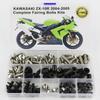 Passend für Kawasaki ZX10R ZX-10R 2004 2005 Kompletter Vollverkleidungs-Schraubensatz Muttern Verkleidungsclips ZX10R 2004-2005 Kit