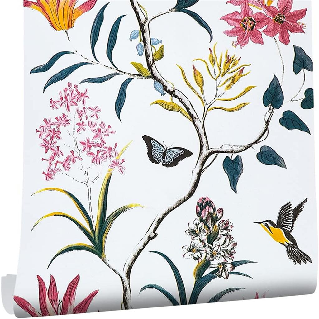 Floral Peel and Stick Wallpapers Green Self Adhesive Contact Paper Removable Waterproof Wallpaper For Bedroom Home Decoration