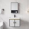Luxury Space Aluminum Bathroom Vanity with Integrated Ceramic Basin for Compact Spaces