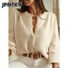 JPNTKY Women's Fashion Casual V-Neck Long Sleeve Blouses & Shirts