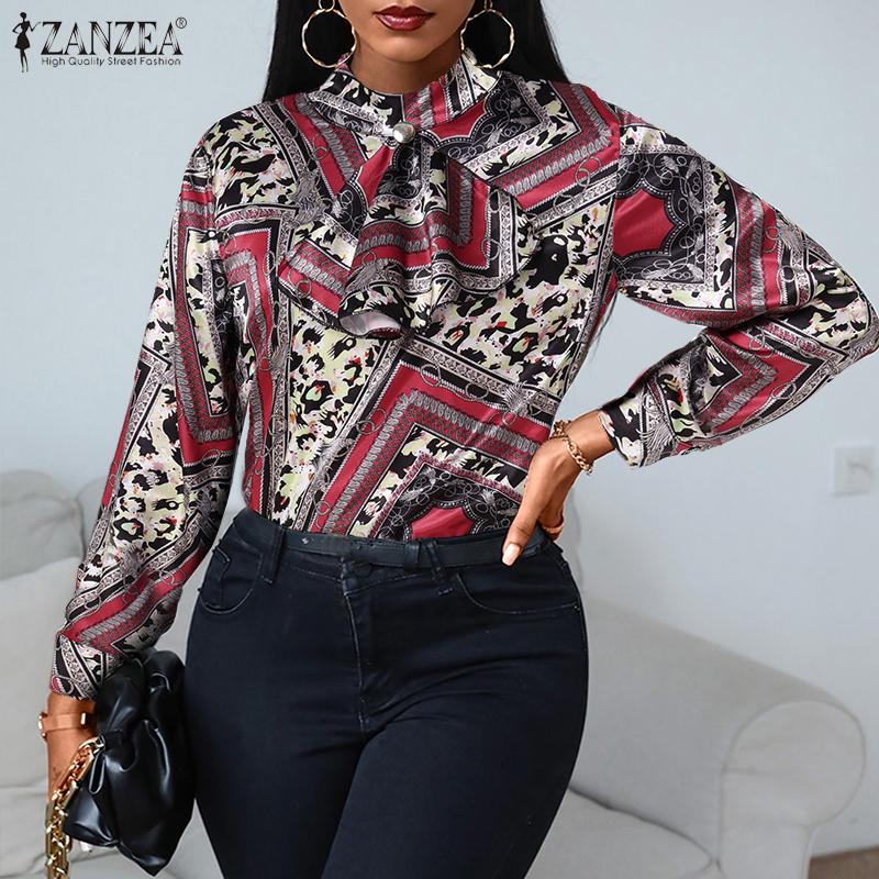 Las Mujeres elegantes Blusas ZANZEA 2021 Primavera Señora de la Oficina  Tops Casual Sólido Cuello de Solapa de Manga Larga Túnica de Mujer Blusa  descuento / Las Mujeres Tops \\ www.oromagazine.cl
