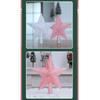 Weihnachtsbaum aus Kunststoff, 5-Punkt-Stern Ornament in Rosa & Weiß für festliche Heimdekoration, Leichtgewicht 20,5 x 19,5 cm