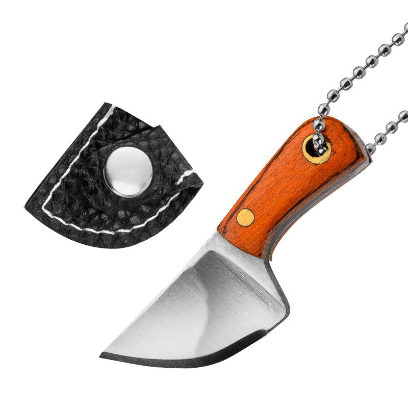 DIY Steel Wood Mini Pocket Knife Car Keychain Fishing Accessory and Bottle Opener