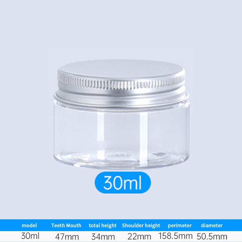 5 Pcs Travel Face Cream Jar Empty Plastic Cosmetic Makeup Bottle 20Ml 30Ml 50Ml Transparent Storage Container Refillable Bottles