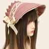 Lace Trim Bonnet Hat for Women Cosplay Event Victorian Cocktail Hat For Teens Teaparty Cocktail Dressingup Headwear