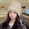 Coarse knitted wool hat student new women's autumn and winter versatile big head circumference loose warm face small cold hat