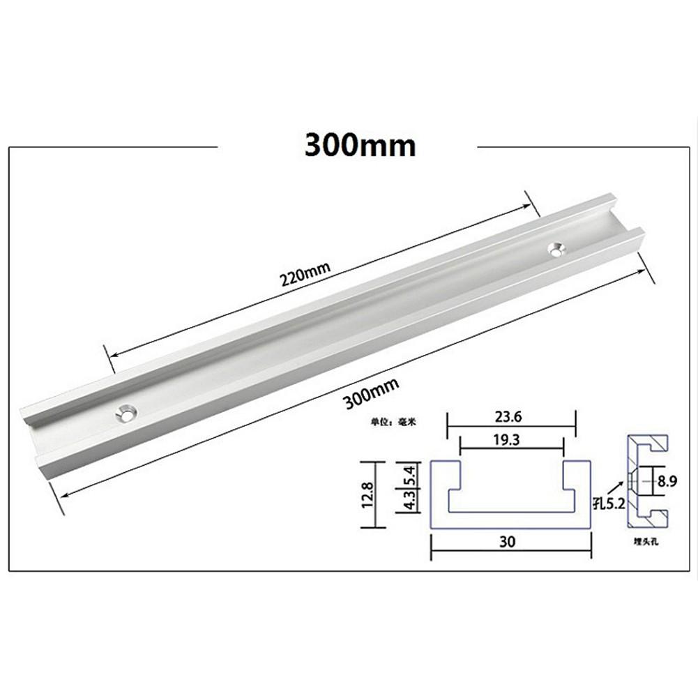 T track Aluminium Alloy Miter Track Miter Bar Slider Table Saw Miter Silver