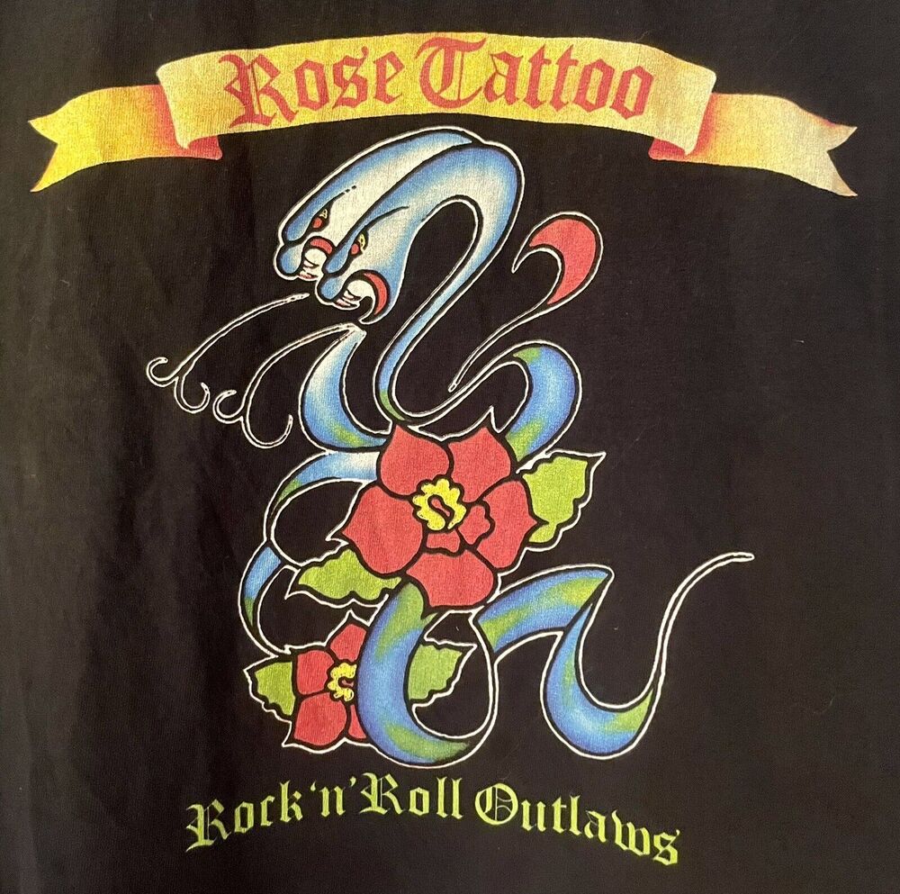 Роза Тату Хлопок Черный Все Размеры Подарок Футболка Унисекс Футболка XL