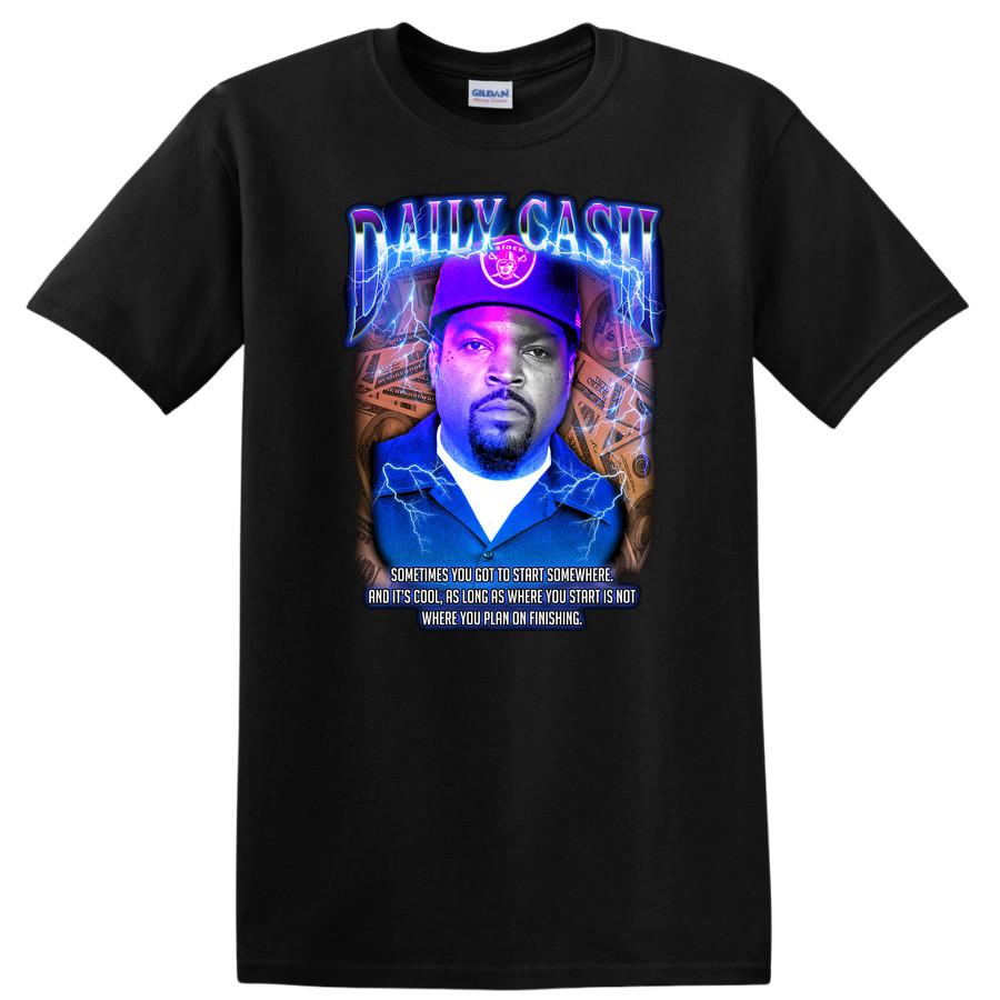 DAILY CASH T Shirt Funny Motivational Quote Graphic Tee for Success Enthusiasts 4XL