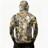 Men's Casual Leaf Camouflage Print Hoodie Long Sleeve Sun Protection Jacket Lightweight Breathable Outdoor Pullover with Zipper Pocket