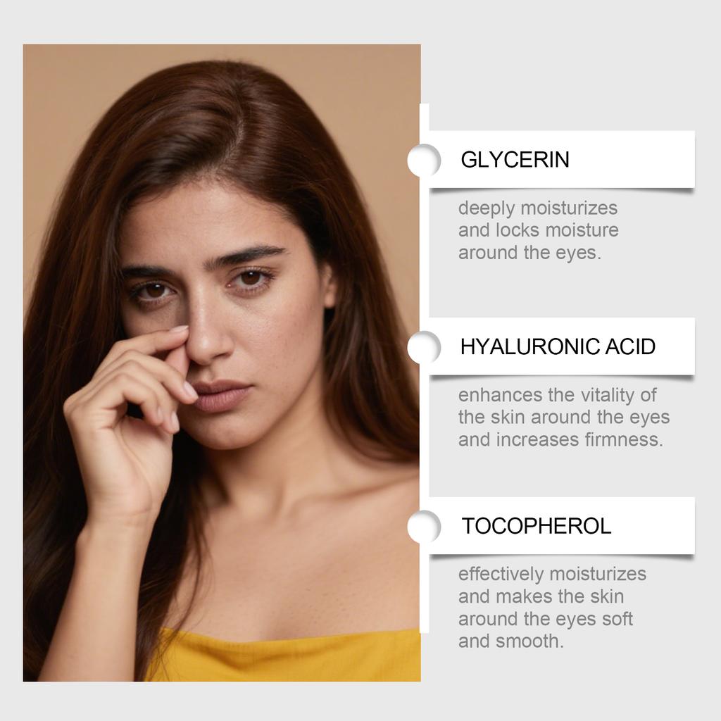 Augenstraffende Creme Reduziert Augenringe, Anti-Falten, Strafft, Verbessert feine Linien und spendet tiefenwirksam Feuchtigkeit.