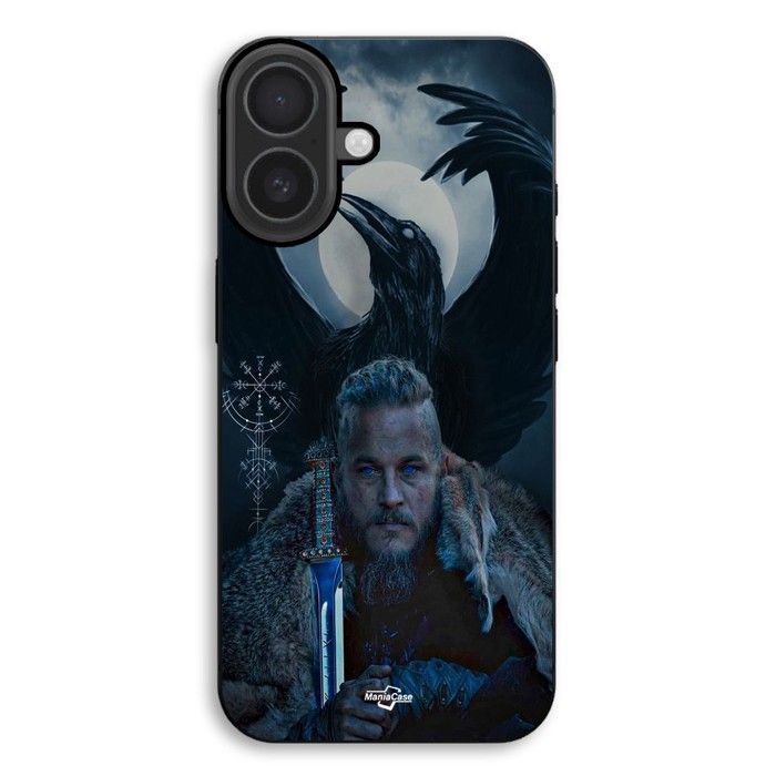 Coque de téléphone - MANIACASE - iPhone 17 - Silicone TPU - Noir - Motif Corbeau
