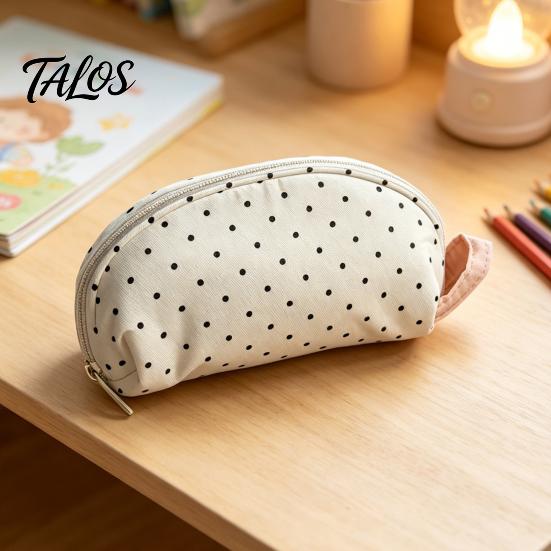 Stationery Organizer for Desk Shell Shape Pencil Pouch, Large Capacity Durable Polyester Fiber Storage Back to School Supplies Case, Smooth Zipper Bag
