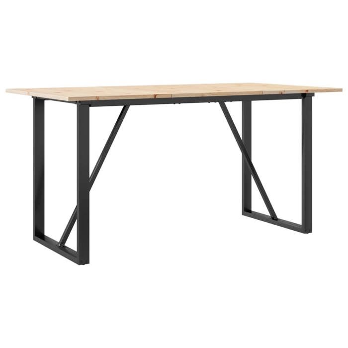 VidaXL Table à Manger Cadre en O, Table à Dîner, Table de Repas Cuisine Restaurant Intérieur, 160x80x75 cm Bois de Pin 3282677