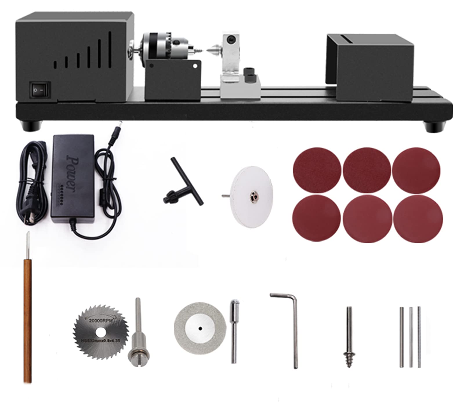 

Mini Bead Polishing Jewelry Bead Woodworking 24VDC High Durable Bead Polisher Woodworking DIY Rotary Tool Lathe Grinder for and Cutting Lathe, червоний