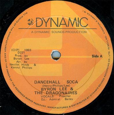 12inch Record BYRON LEE & THE DRAGONAIRES - Dancehall Soca D221 Dynamic Sounds 1993 Jamaica Reggae, Ska & Dub Used