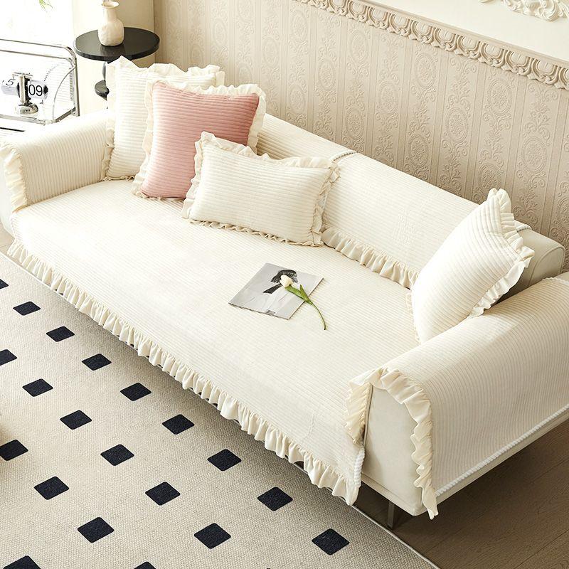 Бархатный толстый плюшевый чехол для дивана — фото 8