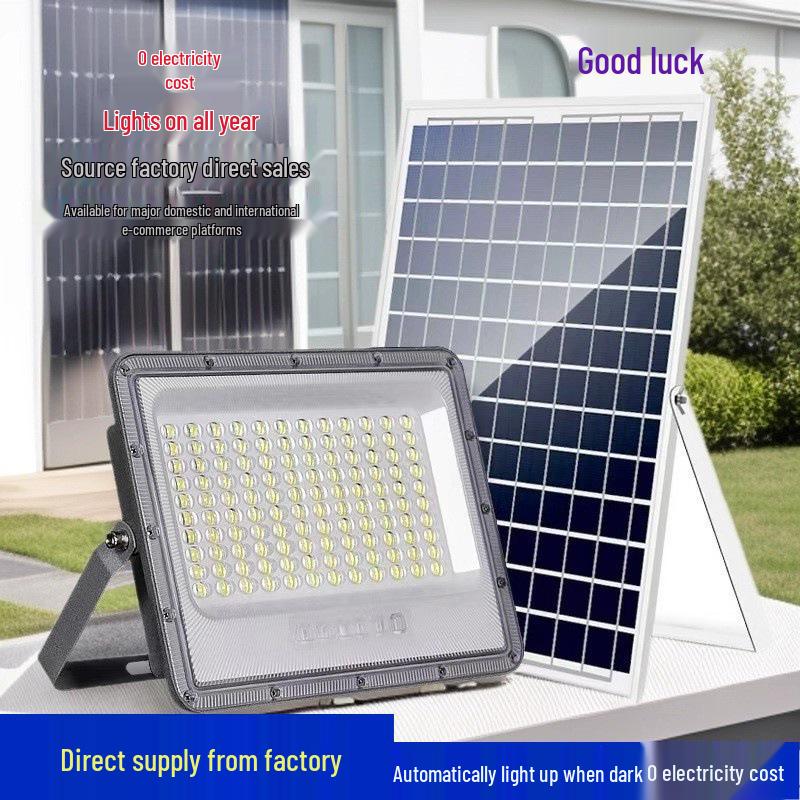 High-Brightness LED Solar Spotlight with Aluminum Shell for Outdoor Use