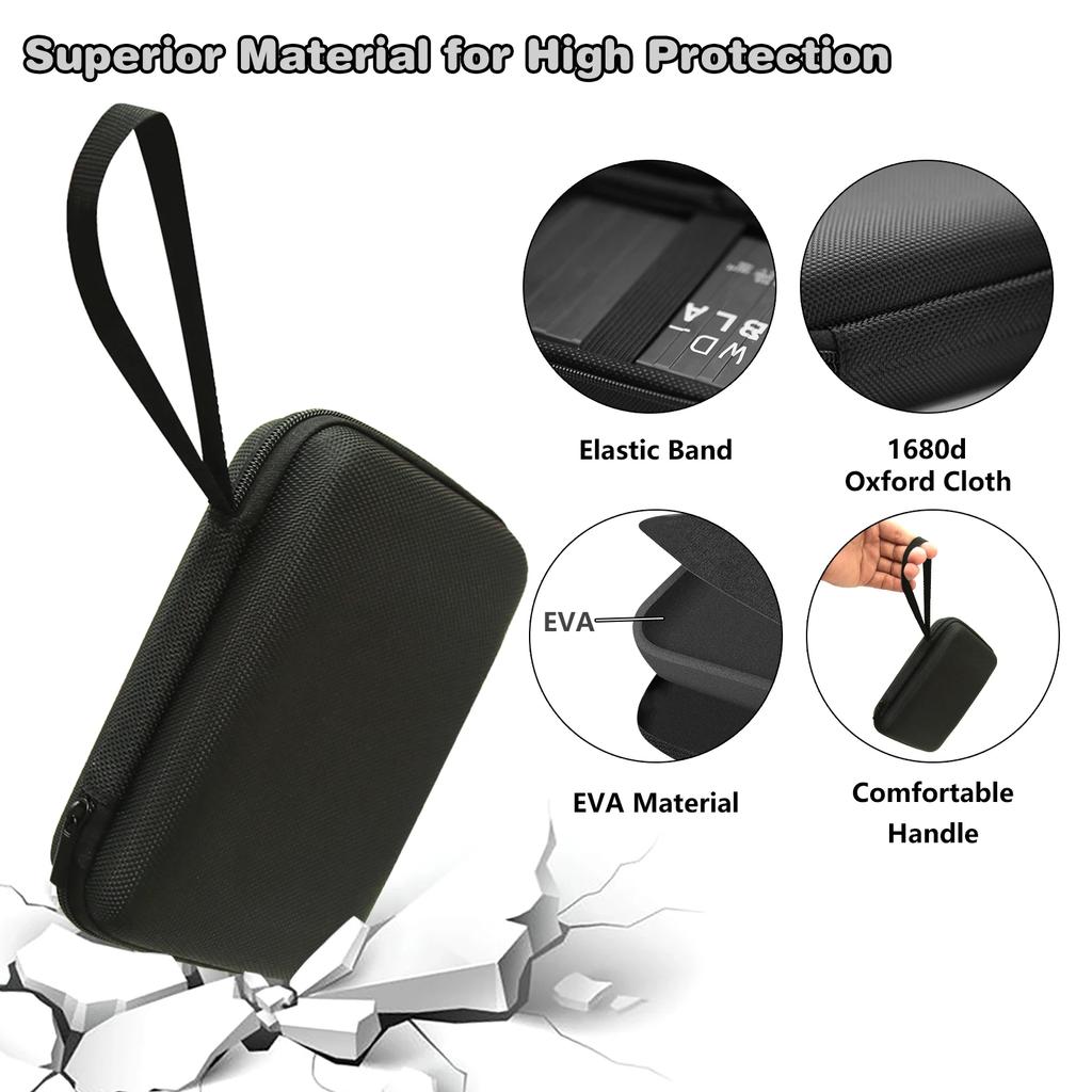 Multimeter Storage Bag Organizer - Waterproof Hard Case Storage Toolbag Tool Box with Mesh Pocket Tool Kit