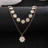 Hot-selling small daisy pendant shape multi-layer necklace set women's trend collarbone chain neck chain