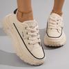 Small White Shoes Female 2025 Spring New Students Casual Street Shoes Female Thick Bottom Heightening Plate Shoes