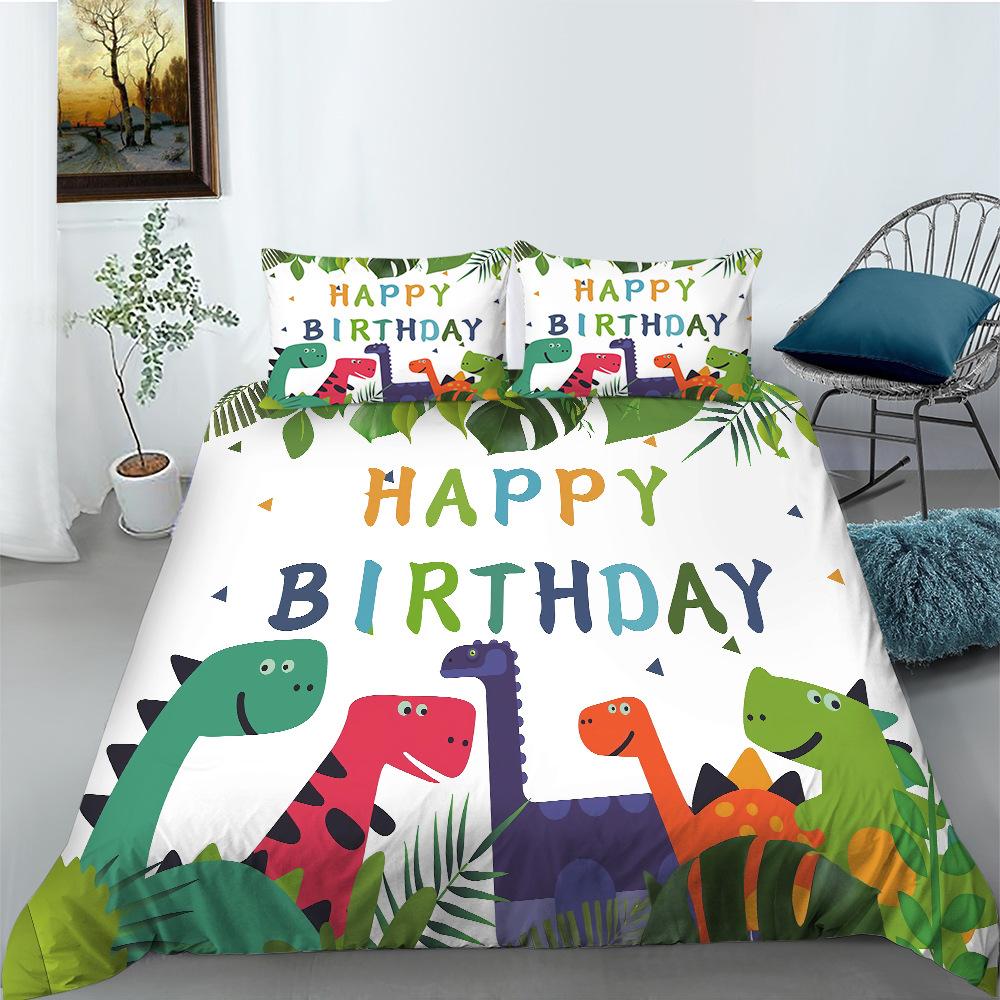 Cartoon Animal Digital Printing Bedding Two Three Piece Set Polyester