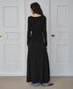 Simeteuligpeosenteu Shirring Jersey Maxi Dress / Black