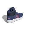 Adidas Neo Hoops 2.0 Breathable Mid-Top Kids Basketball Shoes Deep Blue Purple Kids Sneakers FW4277
