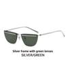 Uv400 Unisex Square Metal Sunglasses With Lenses For Fashion And Travel