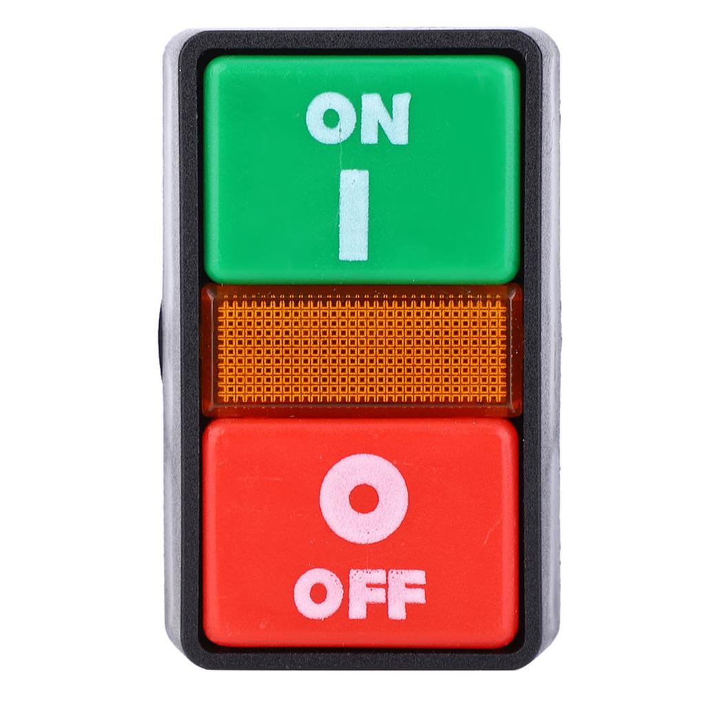 Comutator cu buton dublu PPBB30N cu lumină LED, buton momentan pornit/oprit(380VAC )