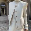 Autumn and Winter Fashionable Warm Simple Comfortable Versatile Double-sided Two-wear Women's Vest