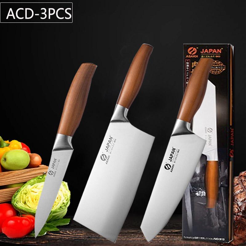 WXCOO Professional Japanese Kitchen Knife Fruit Peeler Utility Knife Stainless Steel Fish Fillet Knife Meat Cleaver Cooking Tool