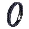 2026 European and American Trend Woven Leather Bracelet, Personalized Versatile Men's Magnetic Buckle Leather Bracelet Bracelet