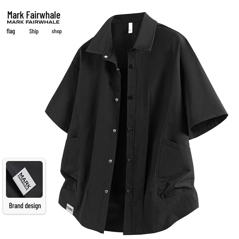 

MARK FAIRWHALE Men s Loose Fit Short Sleeve Casual Shirt XL