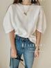 Korean Dongdaemun INS Style Casual Bubble Sleeve T-Shirt for Women