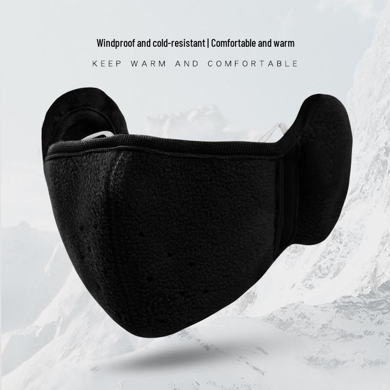 Thickened Warm Fleece Full Face Mask: Cold-Resistant, Anti-Fog, Windproof for Outdoor Cycling