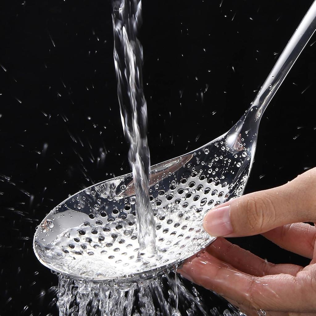 Stainless Steel Colanders Spoon Long Handle Food Strainers Spoons Frying Skimmer Spoons Cooking Tools Kitchen Dining Utensils