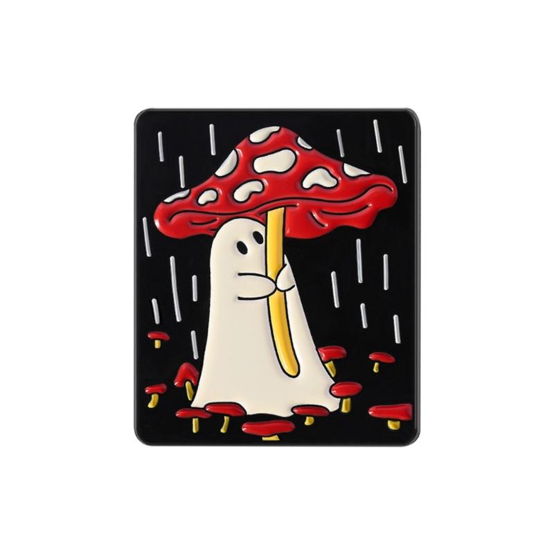 Playful Alloy Creative Mushroom Brooch Cartoon Design Hobgoblin Tale Theme for Fashion Accessory and Unique Expression